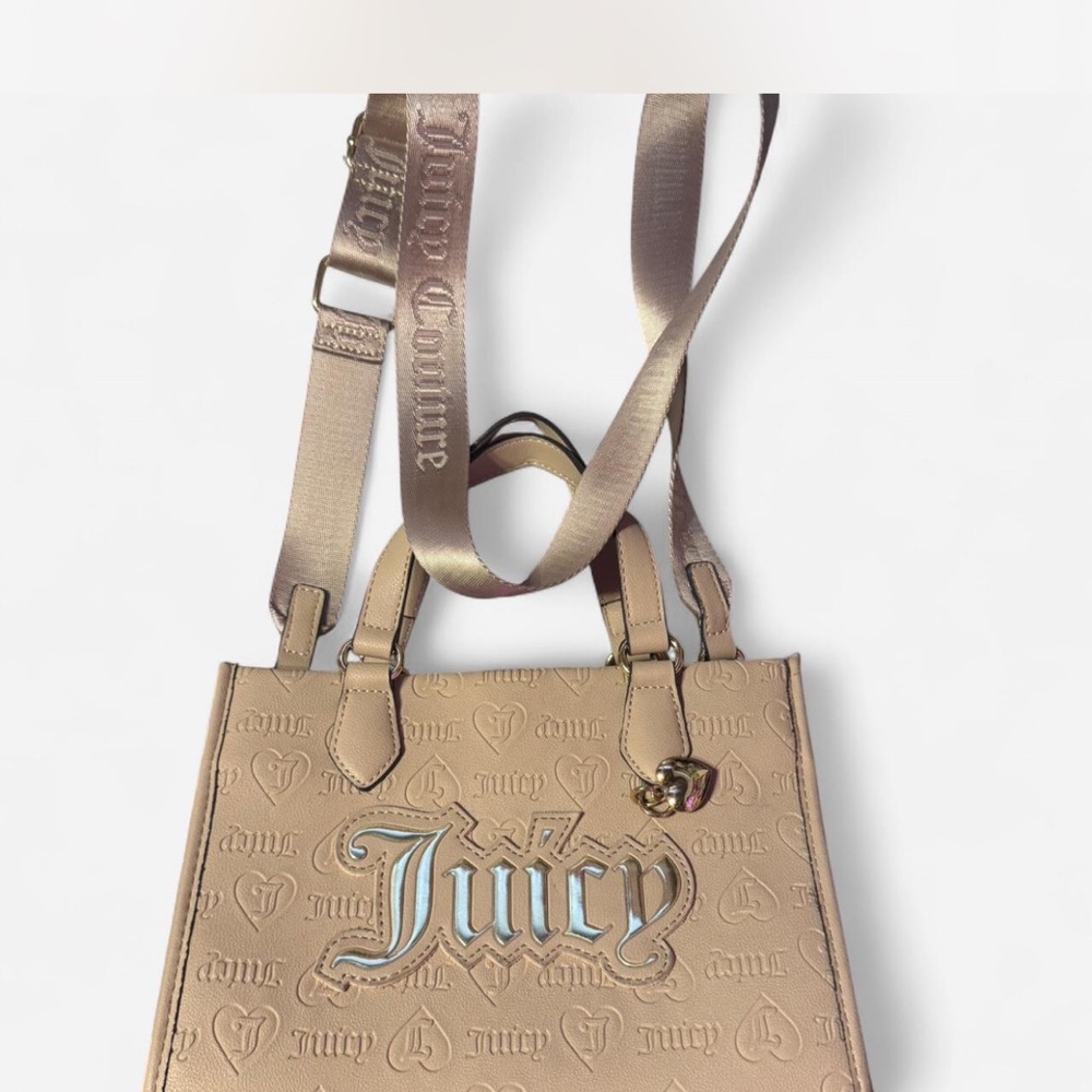Juicy Couture Beige Shoulder Bag with Logo Detail